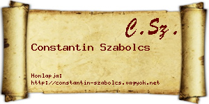 Constantin Szabolcs névjegykártya